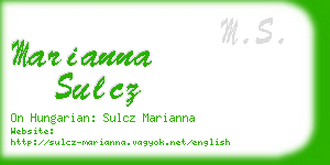 marianna sulcz business card